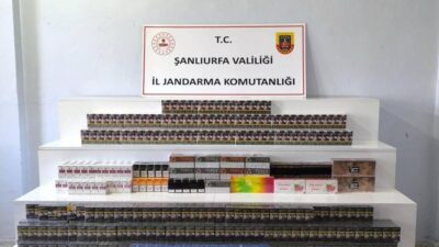 Şanlıurfa’nın Viranşehir ilçesinde yapılan denetimlerde ve operasyonlarda binlerce kaçak sigara