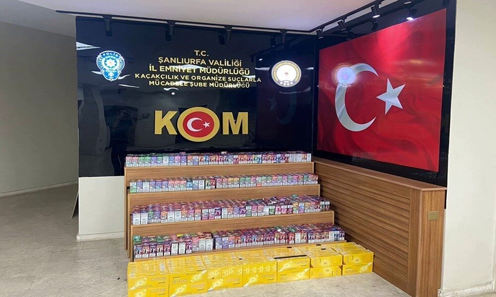 Şanlıurfa’da düzenlenen bir operasyonda, 1,5 milyon TL değerinde kaçak sigara