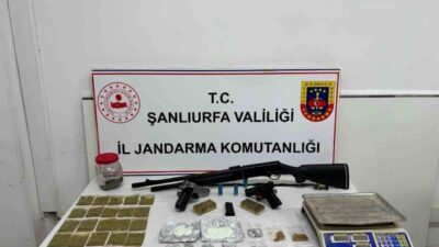 Suruç ilçesinde gerçekleştirilen bir uyuşturucu operasyonunda çeşitli miktarlarda uyuşturucu madde,