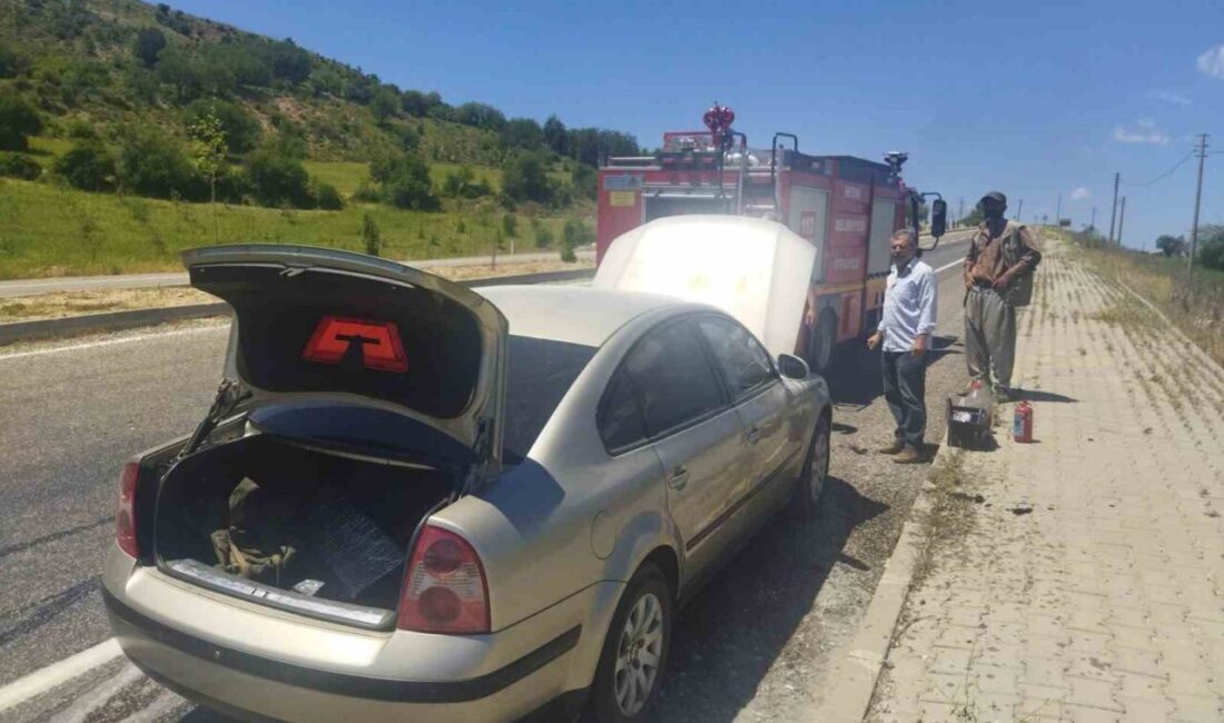 Besni ilçesinde seyir halindeki bir araç aniden alev aldı. Suat
