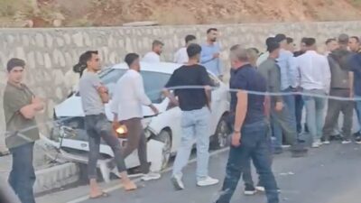 Siirt’te meydana gelen bir kaza, düğün konvoyunda ilerleyen bir aracın