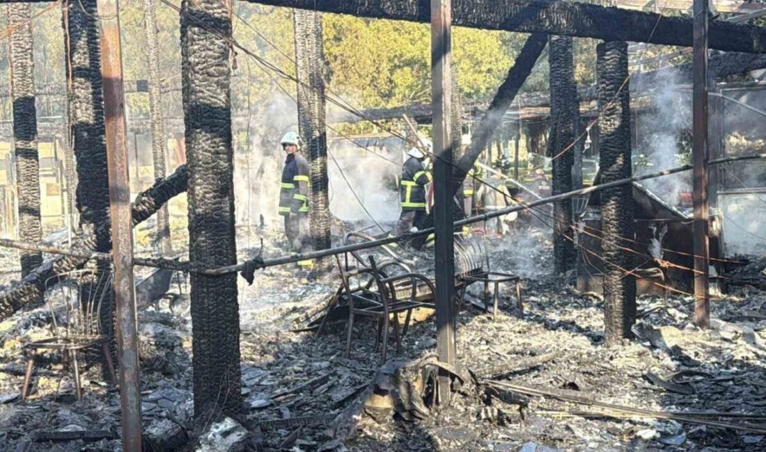 Siirt’in Kurtalan ilçesinde bir kafede meydana gelen yangın, itfaiye ekiplerini