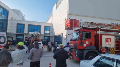 Sinop’ta, Atatürk Devlet Hastanesi poliklinik servisinde kabloların tutuşması sonucu çıkan