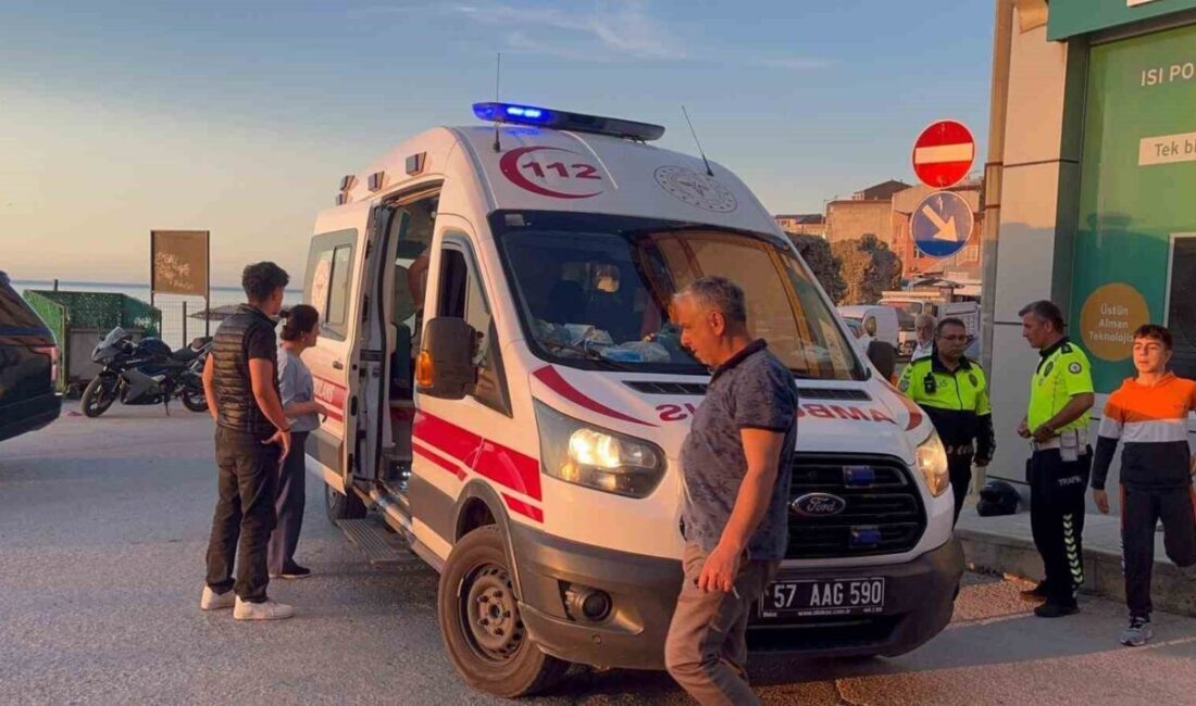 Sinop’ta bir motosikletin seyir halindeyken devrilmesi sonucu meydana gelen kazada