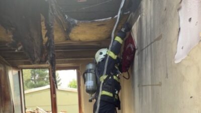 Şırnak’ın İkizce köyü yakınlarında gerçekleşen bina yangını, korku dolu anlar