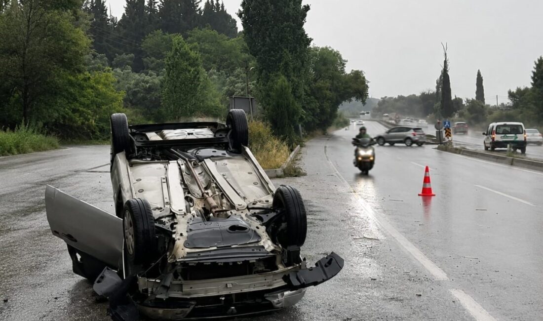 Söke ilçesinde bir polis memuru, görevine gitmek üzere yola çıktığı
