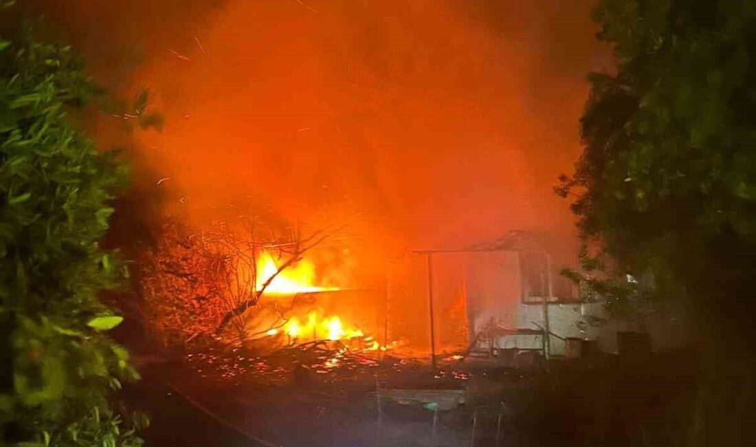 Söke ilçesindeki bir depoda meydana gelen yangın kısa süreli panik