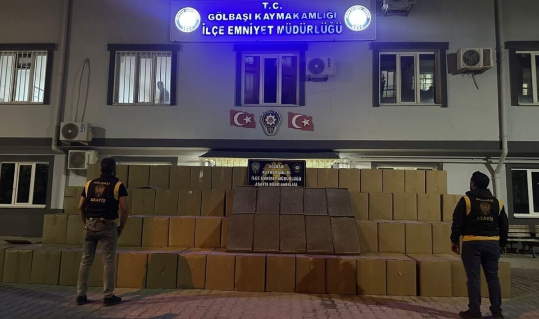 Adıyaman’ın Gölbaşı ilçesinde polis tarafından durdurulan bir tırda şüpheli bulunan