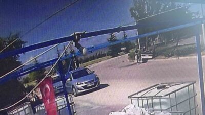 Eskişehir’de meydana gelen trafik kazasında, kontrolden çıkan bir aracın takla