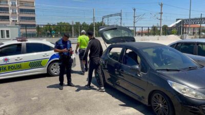 Karaman’da, korsan taşımacılık faaliyetinde bulunduğu tespit edilen bir sürücü ile