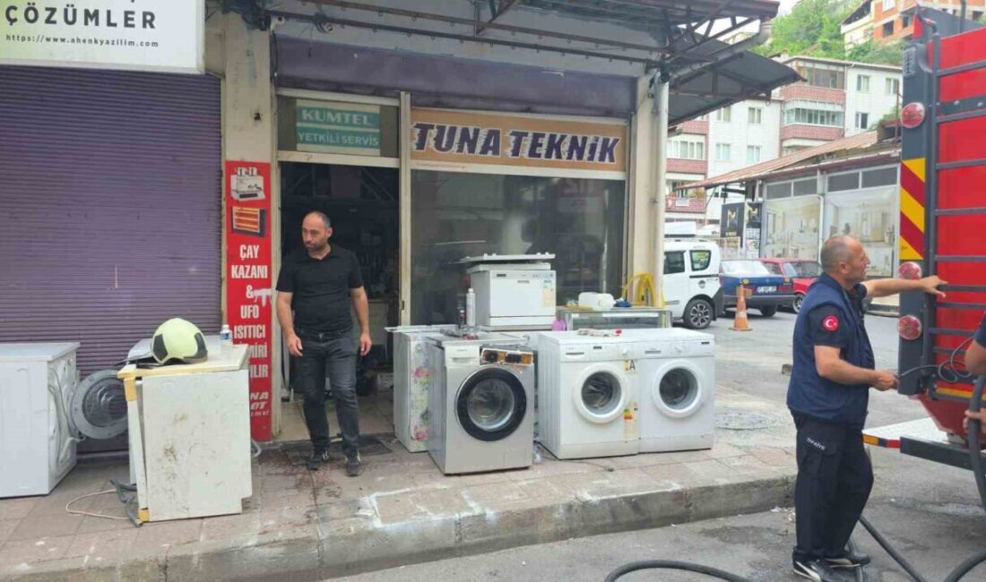 Karadeniz Ereğli ilçesinde beyaz eşya tamiri yapılan bir iş yerinin