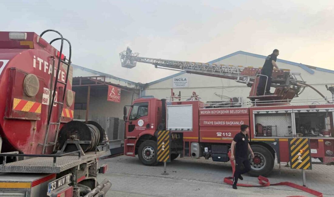 Mersin’in Tarsus ilçesindeki bir iş yerinde meydana gelen yangın, hızlıca