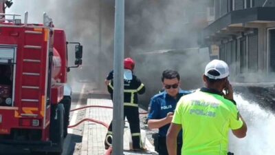 Tatvan ilçesindeki bir olayda, dere yatağına atılan araç lastiklerinde çıkan