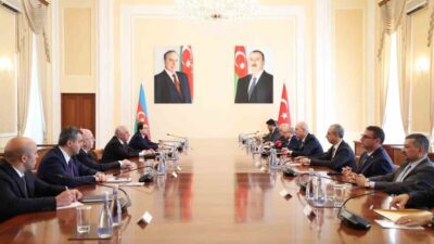 TBMM Başkanı Numan Kurtulmuş, Azerbaycan Başbakanı Ali Esedov ile Bakü’de