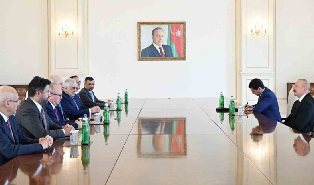 TBMM Başkanı Numan Kurtulmuş, Azerbaycan ziyareti kapsamında Azerbaycan Cumhurbaşkanı İlham