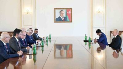 TBMM Başkanı Numan Kurtulmuş, Azerbaycan ziyareti kapsamında Azerbaycan Cumhurbaşkanı İlham