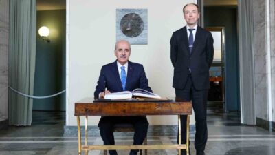 TBMM Başkanı Numan Kurtulmuş, Finlandiya’nın başkenti Helsinki’de resmi ziyarette bulunduğu
