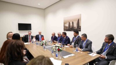 TBMM Başkanı Numan Kurtulmuş, Bakü’de KKTC Cumhuriyet Meclisi Başkanı Ziya