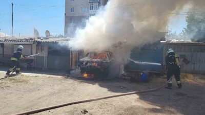 Muratlı ilçesinde dün öğle saatlerinde meydana gelen otomobil yangını, mahalle