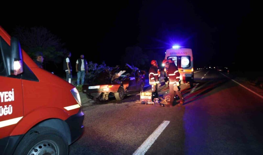 Nevşehir’de yaşanan kazada patates yüklü bir tırın arkasına çarpan otomobil