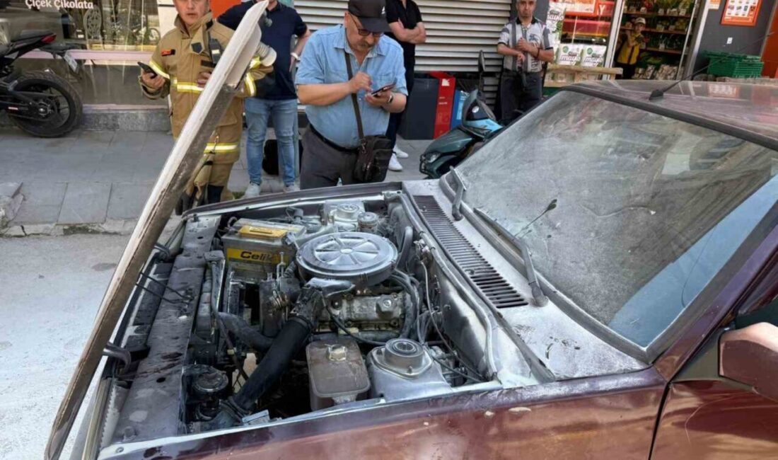 Isparta’nın Yalvaç ilçesinde bir otomobilde meydana gelen yangın, sürücü ve