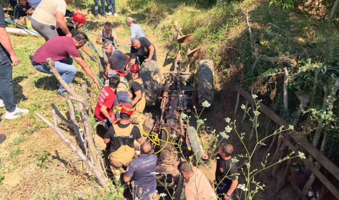 Bursa’nın İnegöl ilçesinde meydana gelen traktör kazasında yaşlı bir adamın