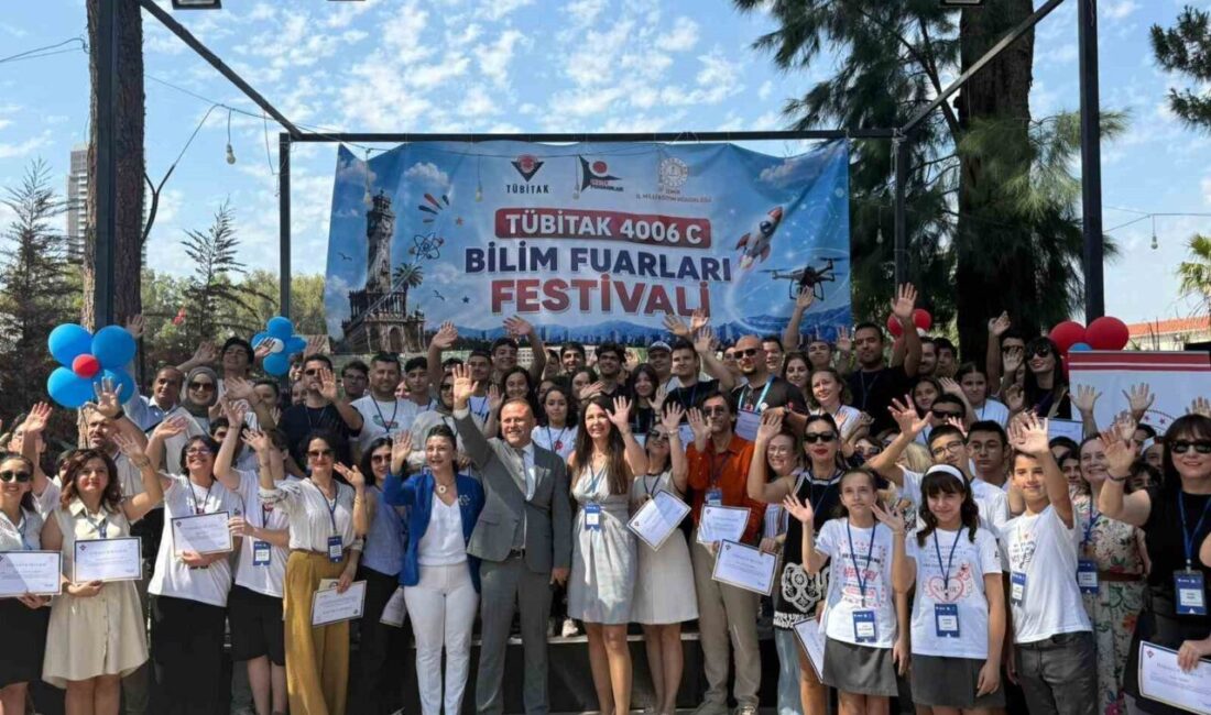 İzmir’de düzenlenen TÜBİTAK 4006-C Bilim Fuarları Festivali’nde, öğrencilerin 4 bin