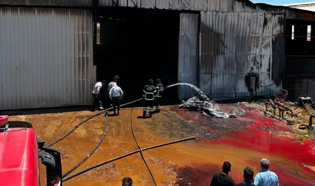Adıyaman ilinde bulunan bir tütün fabrikasında meydana gelen yangın paniğe