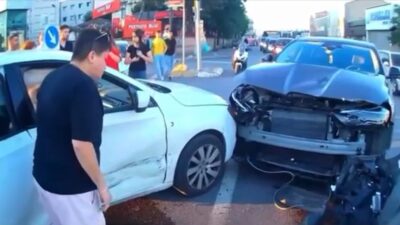 Ümraniye’de meydana gelen bir trafik kazasında kırmızı ışık ihlali yapan