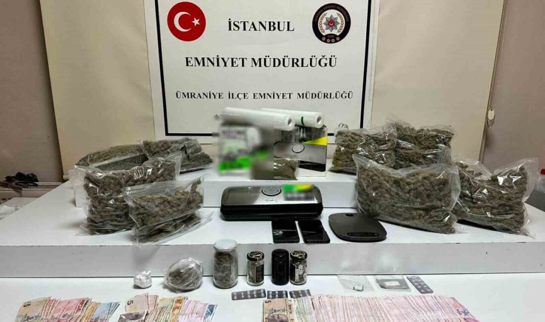 Ümraniye’de uyuşturucu ticareti yapan şahıslara yönelik düzenlenen operasyonda, “zula evi”