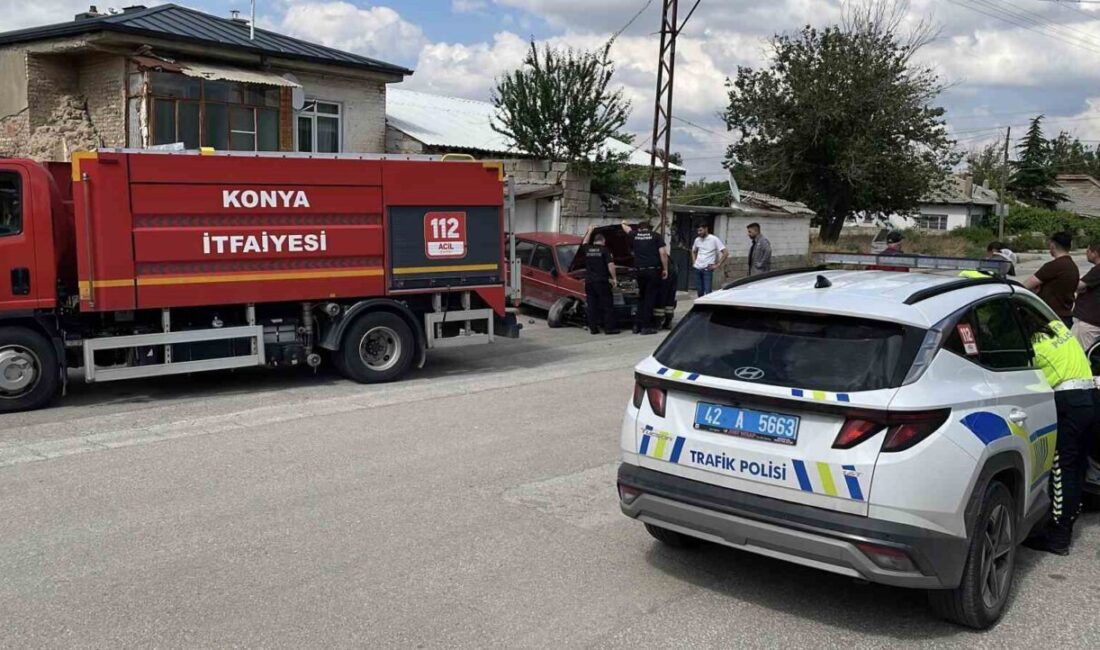 Konya’da, rutin trafik kontrolleri yapan polis ekiplerince takip edilen bir