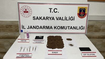 Sakarya’da jandarma tarafından gerçekleştirilen operasyonda, 212 kök kenevir bitkisi ile