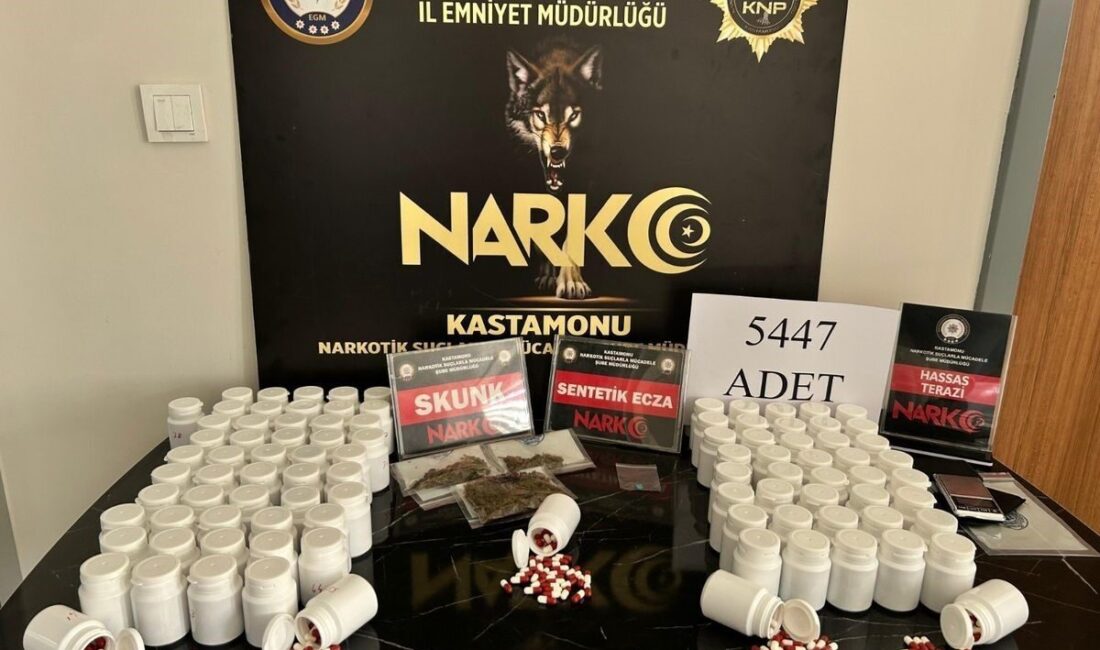 Kastamonu’da düzenlenen uyuşturucu operasyonu kapsamında gözaltına alınan şahıslar hakkında 15