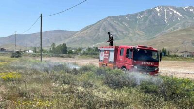 Gevaş ilçesindeki Atalan Mahallesi’nde meydana gelen anız yangını, hızla müdahale