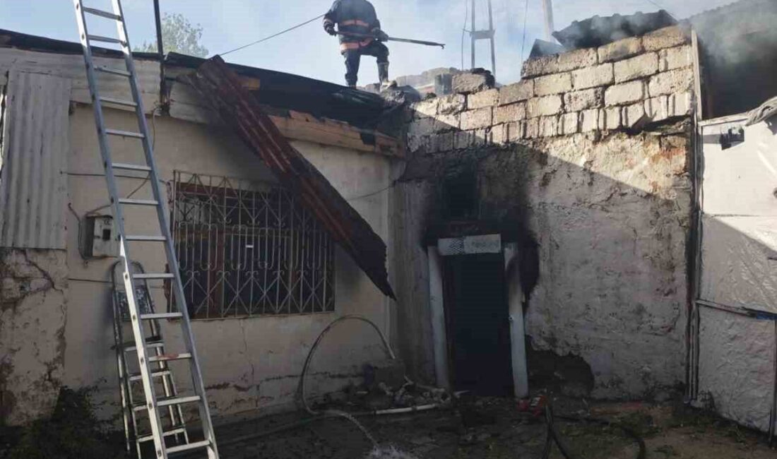 Van’ın İpekyolu ilçesinde bir odunlukta başlayan yangın, itfaiye ekipleri tarafından
