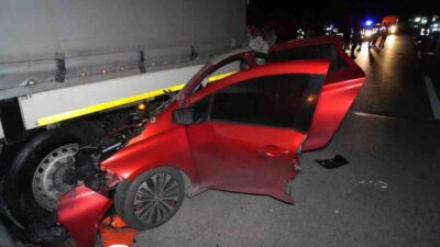 TEM Otoyolu Edirne gişelerine 3 kilometre kala meydana gelen bir