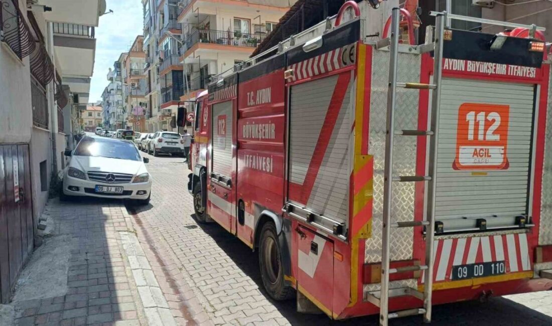 Aydın’ın Efeler ilçesinde meydana gelen araç yangını ihbarı, itfaiye ekiplerinin