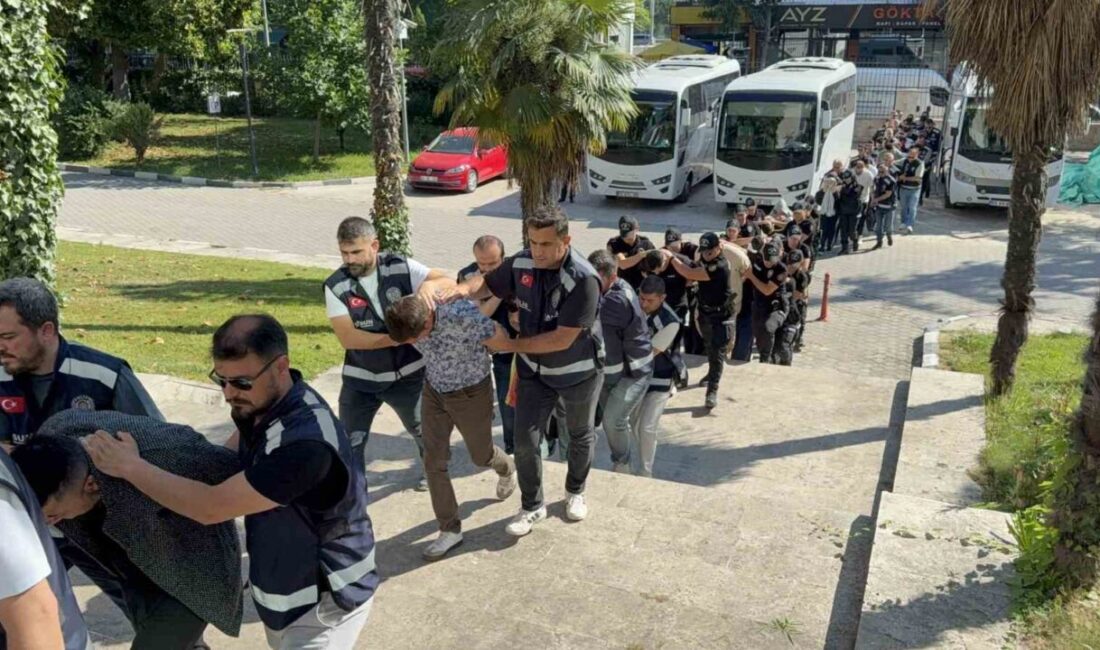 Samsun merkezli 7 ilde düzenlenen yasa dışı bahis operasyonunda yakalanan