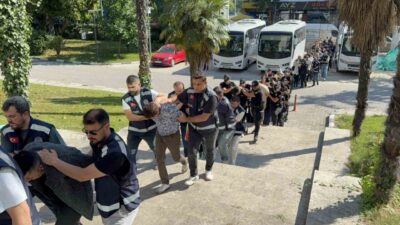 Samsun merkezli 7 ilde düzenlenen yasa dışı bahis operasyonunda yakalanan
