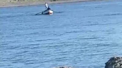 Samsun’un Bafra ilçesinde, balık avı yasağının devam ettiği dönemde, Koşu