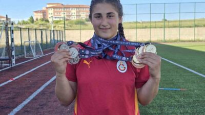 Sorgun ilçesinde yaşayan Emine Nur Bektaş, cirit ve gülle atma