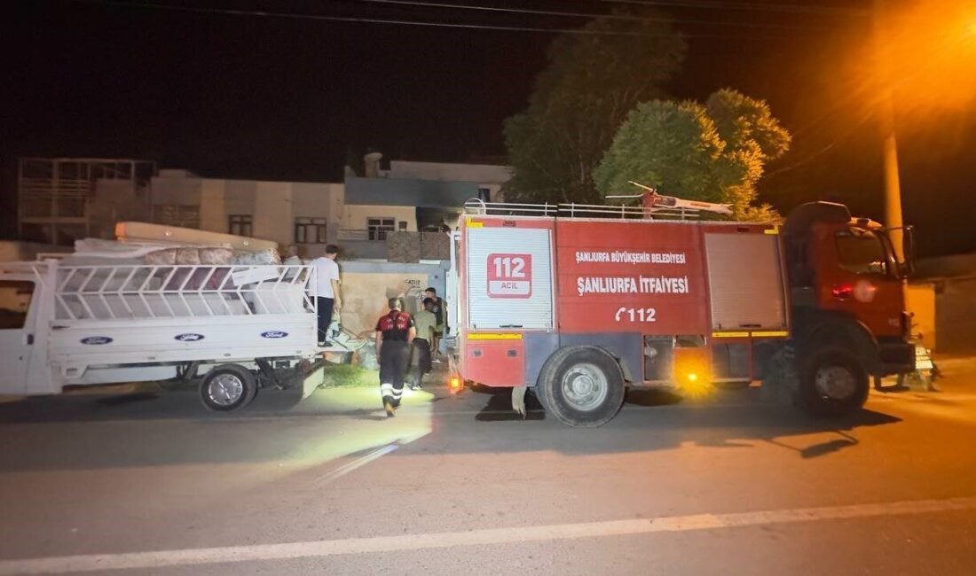 Ceylanpınar ilçesinde gece saatlerinde bir evde çıkan yangın, mahalle sakinlerini