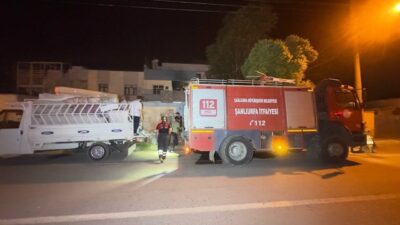 Ceylanpınar ilçesinde gece saatlerinde bir evde çıkan yangın, mahalle sakinlerini