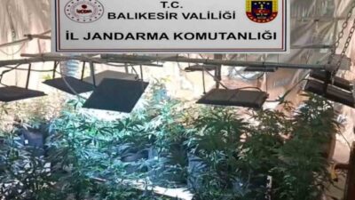 Balıkesir’de Jandarma ekipleri tarafından uyuşturucu madde üretimi ve ticaretine yönelik
