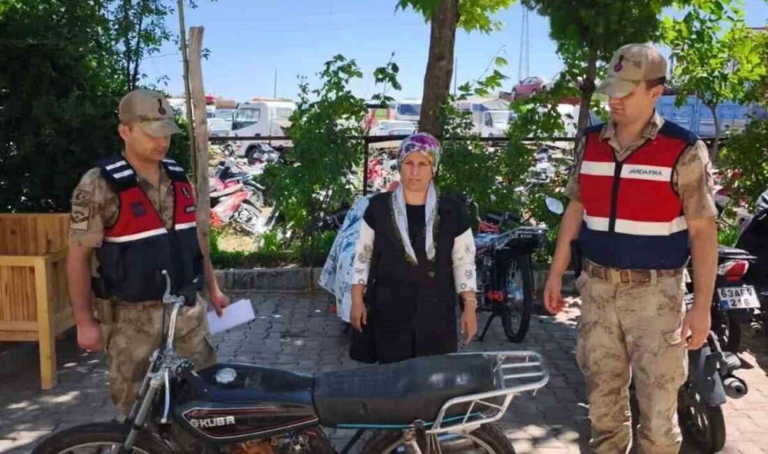 Siverek ilçesinde yaklaşık 3 ay önce çalınan bir motosiklet, Jandarma