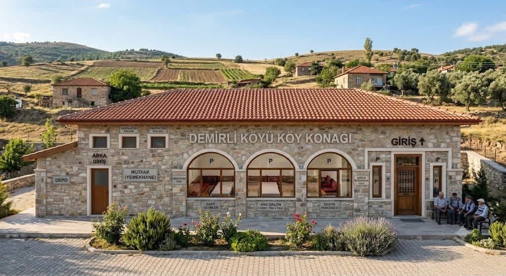 Demirli Köyü, modern bir sosyal tesise kavuşmak için dev bir