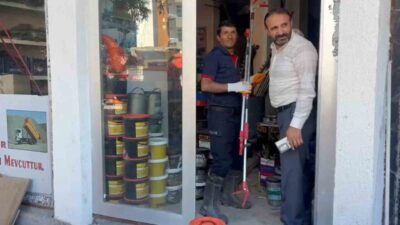 Bitlis’in Adilcevaz ilçesinde bulunan bir tarım malzemeleri satış işletmesine sızan