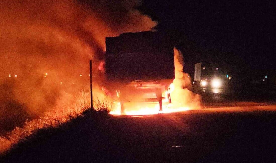 Adilcevaz ilçesinde gece saatlerinde meydana gelen olayda, bulgur yüklü bir