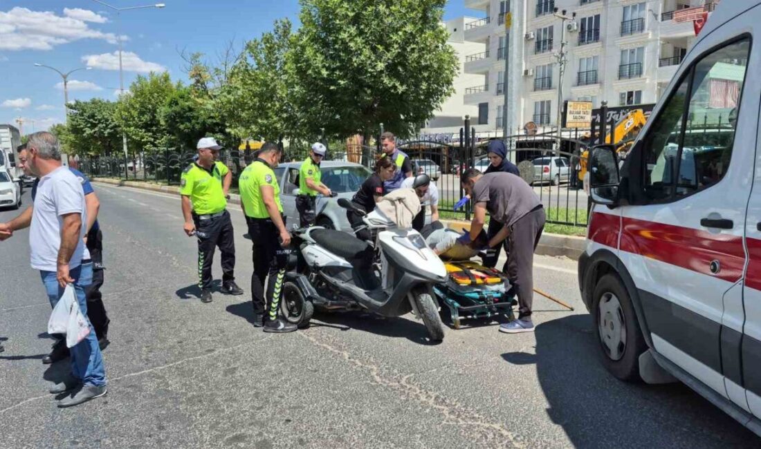 Adıyaman’da meydana gelen bir trafik kazasında otomobil ile motosiklet çarpıştı;