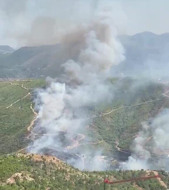 Alanya ilçesine bağlı Sapadere Kanyonu’nda yer alan ormanlık alanda bugün